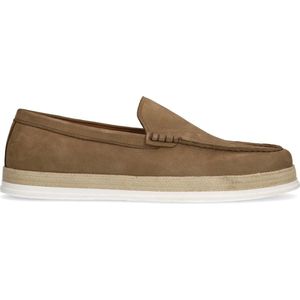 Manfield - Heren - Taupe nubuck loafers - Maat 41