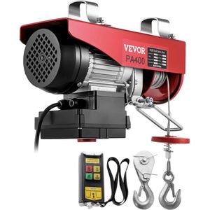 Vevor - Elektrische hijskraan - 400kg - Draadloze afstandbediening - Garage motor - Hefmotor - Plafondmotor