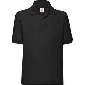 Fruit of the Loom Kinderen/Kinderen Unisex 65/35 Pique Polo Shirt (Zwart)