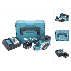 Makita DKP 180 RG1J accuschaafmachine 18 V 82 mm + 1x accu 6.0 Ah + lader + Makpac