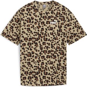 PUMA ESS+ ANIMAL Relaxed AOP Tee Dames T-shirt - Prairie Tan