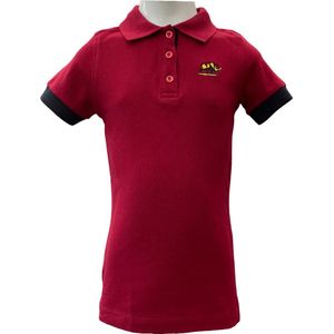 KAET - Polo - T-shirt- Meisjes - (152/158) - Bordeaux-donkerblauw