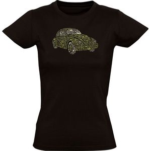 Kever Dames T-shirt - auto - retro - klassieke auto - oldtimer - monteur - oud - antiek