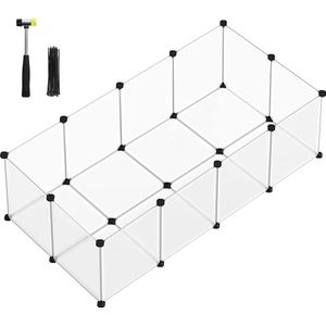 MIRA HOME - Huisdierpanelensysteem - Veilige Ruimte voor Huisdieren - Transparante PP-kunststofpanelen - Duurzaam en Functioneel - 143x73x46 cm