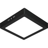 LED Paneel - 30x30 - 28W - Helder/Koud Wit 6400K - Mat Zwart - Opbouw - Vierkant - Aluminium