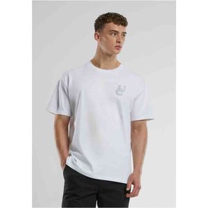 Urban Classics - UC Weavy Logo Heavy Oversized Heren T-shirt - 5XL - Wit