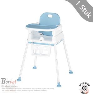 Borvat® Multifunctionele Kinderstoel 3-in-1 - Veilig en Praktisch - Voor Baby's van 6m+ - Kleur: Lichtblauw