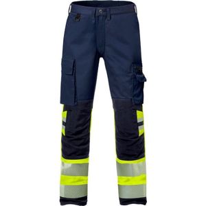 Fristads Hi Vis Broek Stretch Klasse 1 2705 Plu - Hi-Vis geel/marineblauw - C62