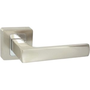 Domino® Deurklink MAFF QR M6/M9 - Chroom/Nikkel - Deurkruk, Deurbeslag, Deurklinken voor Binnen - Deurbeslag van aluminium - Deurklink voor kamerdeur, kantoordeur, kelderdeur en binnendeur
