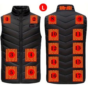 Livano Elektrische Bodywarmer - Verwarmde Bodywarmer - Heated Vest - Jas - Oplaadbaar - Heren - Zwart - Maat L