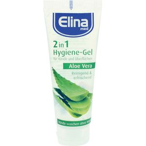 Elina® | 5 x Aloë Vera Hygiëne Gel 75ml | 2in1 in tube | reisformaat