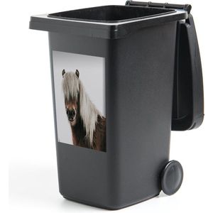 Container sticker Paarden - Dieren - Portret - Bruin - Wit - 40x60 cm - Kliko sticker