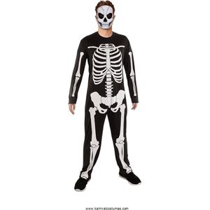 Karnival Costumes Skelet Skull Skeletten Schedel Halloween Kostuum Heren Carnavalskleding Heren Halloween Kostuum Volwassenen Verkleedkleding Volwassenen - Polyester - Maat L