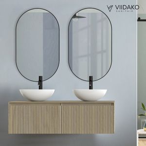 Viidako – Signature Design Badkamermeubel 120 cm breed – Cornsilk - Top kwaliteit & perfect passend in uw Japandi badkamer! – Inclusief topblad