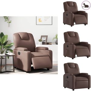 vidaXL Elektrisch Verstelbare Fauteuil - Elektrisch Verstelbare Fauteuils - Fauteuil - Relaxfauteuil - Fauteuil verstelbaar elektrisch kunstleer bruin