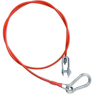 Afscheurkabel 1 m met vorkkop - Remkabel voor aanhangers en caravans - Vangkabel veiligheidstouw - Aanhangwagen beveiliging .
