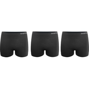 Gianvaglia - Boxershorts - Dames - Naadloos - microfiber en elastisch - set van 3 stuks zwart - XL/XXXL