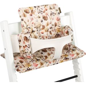 Stoelverkleiner TrippTrapp - Geschikt voor Stokke Tripp Trapp Kussenset - Kinderstoel Verkleiner - Perfecte Pasvorm - Geplastificeerd en Snel Schoon - Wilde Bloemen