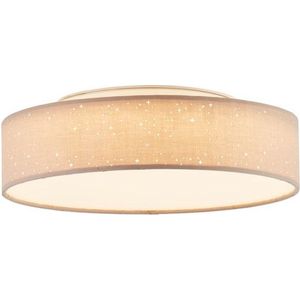 Brillant | Baska plafondlamp 38cm taupe | 1x LED geïntegreerd, 12W LED geïntegreerd, (1200lm, 3000K)