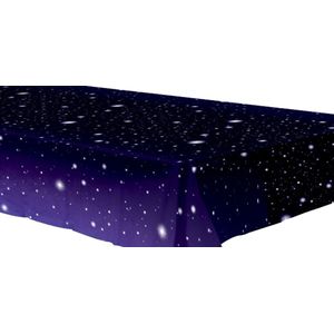 Tafellaken/tafelkleed sterrenhemel - 137 x 274 cm - kunststof - Heelal/universum thema