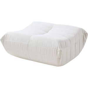 Voetenbank Kodsø 35x80x65 cm microvezel beige [en.casa]