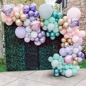 Ballonnenboog - Zeemeerminnen - 150 stuks - Decoratiepakket - Ballonnen verjaardag – Versiering – Kerst – Oud en nieuw – Complete set - Decoratie - Feest - Kant en klaar pakket - Decoratie pakket