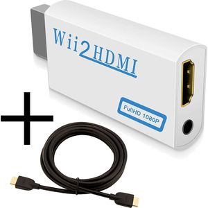 Wii HDMI-adapter Converter 1080p Met HDMI Kabel - Geschikt voor Nintendo Wii - Full HD Kwaliteit