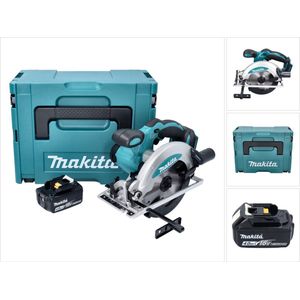 Makita DSS 610 M1J Accucirkelzaag 18 V 165 mm + 1x accu 4.0 Ah + Makpac - zonder lader
