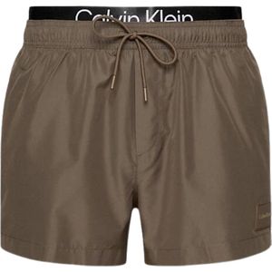 Calvin Klein Short Dubbele Tailleband Heren Zwembroek - Rustic Copper - Maat XL