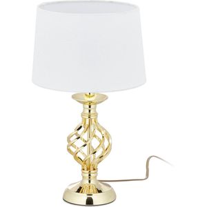 Relaxdays Touch lamp modern - tafellamp dimbaar - nachtlamp - E14 fitting - schemerlamp - goud