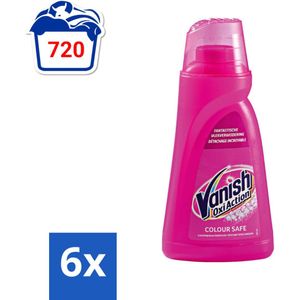 Vanish Oxi Action - Veilige Kleur - Vlekkenverwijderaar Gel - Zonder Bleek - Gekleurde Was - 1 L - Voordeelverpakking - 6 stuks