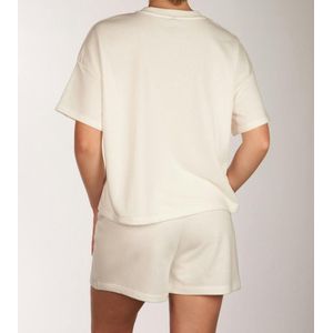 Pieces Homewear top - Cream - maat 34 (34) - Dames Volwassenen - Katoen/Polyester- 17118870-34