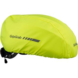 GripGrab - Waterproof Helm Cover Fietsen Helmovertrek Fietshelm Regenbescherming - Geel Hi-Vis - Unisex - Maat One Size
