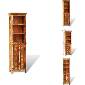 vidaXL Boekenkast - Boekenkasten - Boekenplank - Boekenplanken - Boekenkast vintage-stijl massief gerecycled hout