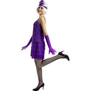 FUNIDELIA 1920s Flapper kostuum in paars voor vrouwen - Maat: L