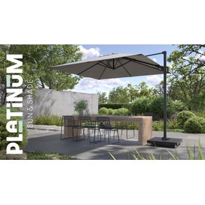 Platinum Sun & Shade Ceramica 90kg premium parasolvoet met zwenkwielen