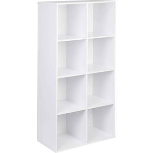Rootz multifunctionele boekenkast - opbergorganisator - displayplank - stabiel en veilig, ruimtebesparend, eenvoudige montage - MDF-plaat - 60 cm x 29,5 cm x 121 cm