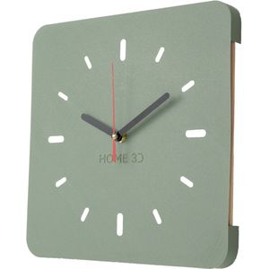 Home 3D® - Moderne Stille Wandklok Groen – Voor Keuken en Binnengebruik – Gemaakt en ontworpen in Nederland