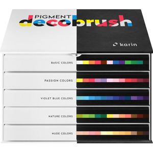 Karin - Pigment DecoBrush Acrylmarkers  - set van 60 - Professional Colors