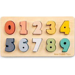 New Classic Toys - Houten Cijfer Puzzel - Getallen 0 t/m 9 - Leren Tellen - FSC