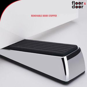 Deurstopper - Deurwig (set van 2) - Deurklem - Deurvastzetter van Premium Zinc Rubber - Deurstop Duurzaam / Heavy Duty, by Floor&Door