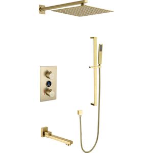 Mawialux inbouw regendoucheset - digitaal display - Vincent - goud