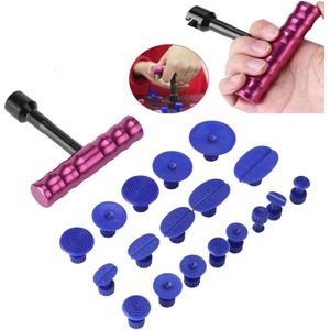 Dent Removal Kit - Paintless Dent Repair - Lifter Trekker - Auto T-bar - Met 18 Plakstrips .
