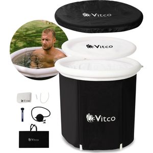 Vitco Opblaasbaar Zitbad voor Volwassenen XL- Ijsbad - Bad - Ice Bath Bucket - Opblaas Dompelbad - Ligbad - Inclusief Zitje en Kussen