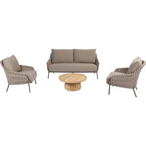 Montera stoel bank loungeset 4 delig teak rope terre 4 Seasons Outdoor