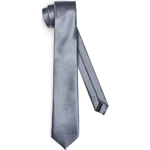 Ladeheid Smal Stropdas - Stropdassen voor heren - Lengte: 150 cm, Breedte: 7 cm - Grafiet - LA-EA-TMS-7