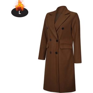 Livano Mantel Dames - Tussenmantel - Jas - Mantelpakje - Trenchcoat - Overjas - Overcoat - Winter - Karamel- M