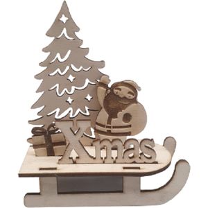 LMB - Kerstman op slee - hout - Kerst - decoratie