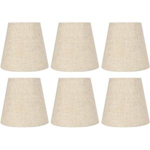 6-delige handgemaakte stof lampenkappen voor vloerlampen - moderne minimalistische look voor huishoudelijk licht