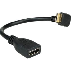 Mini HDMI - HDMI adapter - 90° haaks naar boven - versie 1.4 (4K 30Hz) - 0,15 meter